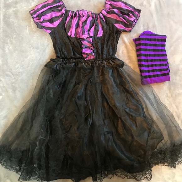 Purple stripe witch Halloween costume - Picture 2 of 5